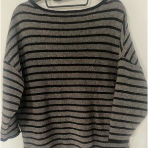 Eileen Fischer size Large wool stripped sweater.
